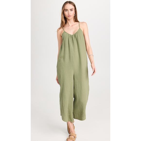 Z Supply Pants - Z Supply Gauze Jumpsuit in Green Size L